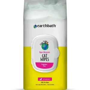 20% OFF: Earthbath Hypo-Allergenic Cat Wipes 100pc