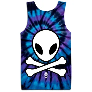 Alien Crossbones Tie Dye Tank Top