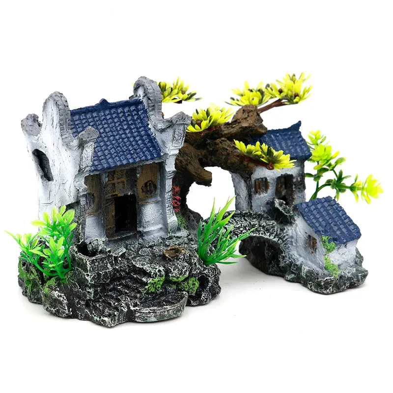 Ancient City Ruins Landscape Fish Tank Decor