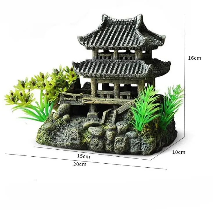 Ancient City Ruins Landscape Fish Tank Decor