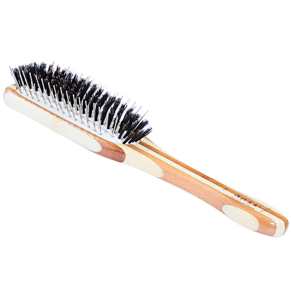 Bass Brushes Hybrid Groomer Striped Brush For Cats & Dogs (Oblong)