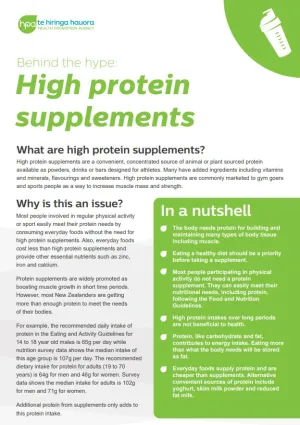 Behind the hype: High protein supplements - NPA129