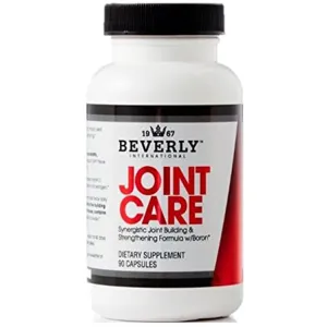 Beverly International Joint Care, 90 capsules. All Over Joint Support. 3-Stage Collagen-Building Formula with Glucosamine, Chondroitin, MSM, Hyaluronic Acid. Increase Mobility with Less Discomfort.