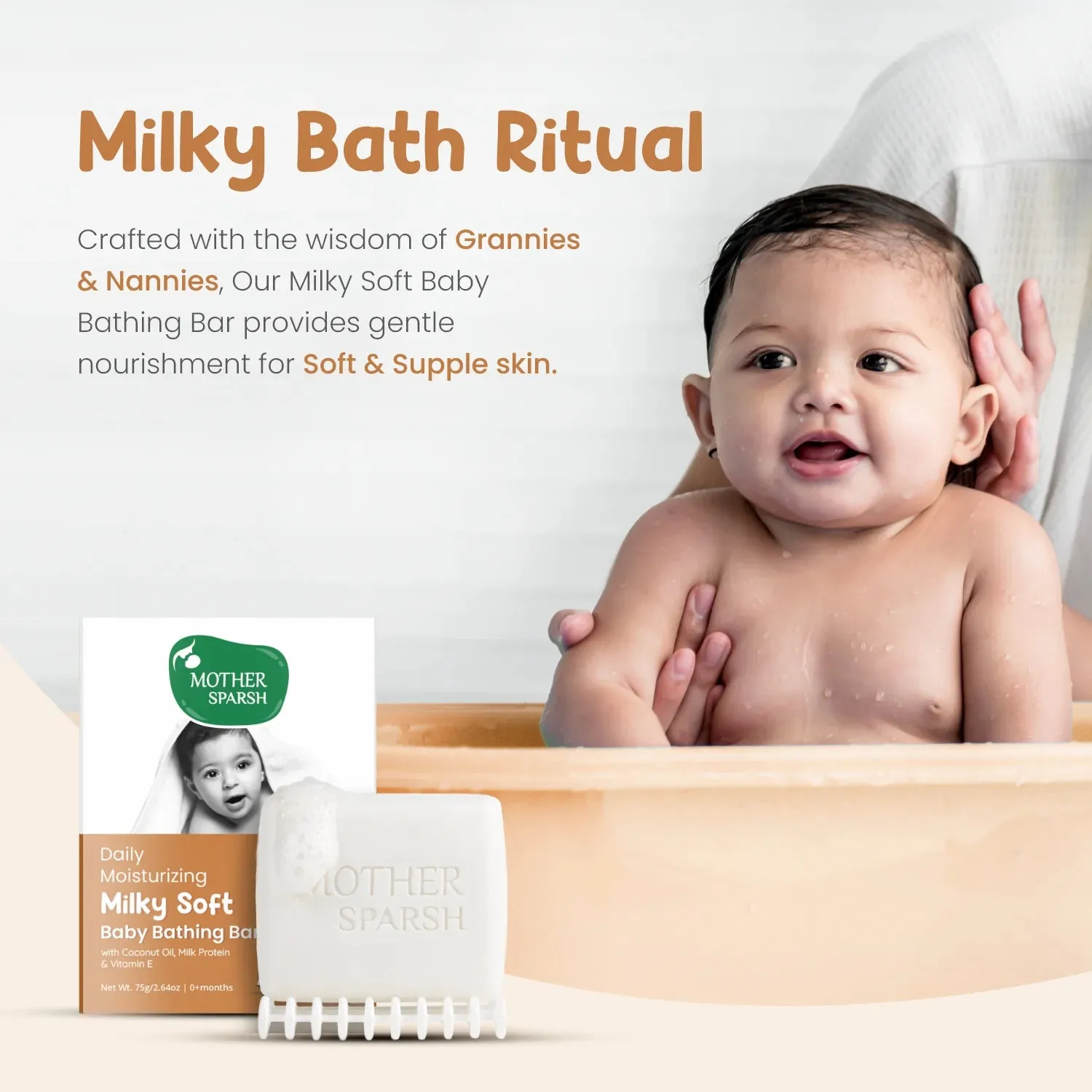 Daily Moisturizing Baby Soap - Milky Soft Bathing Bar