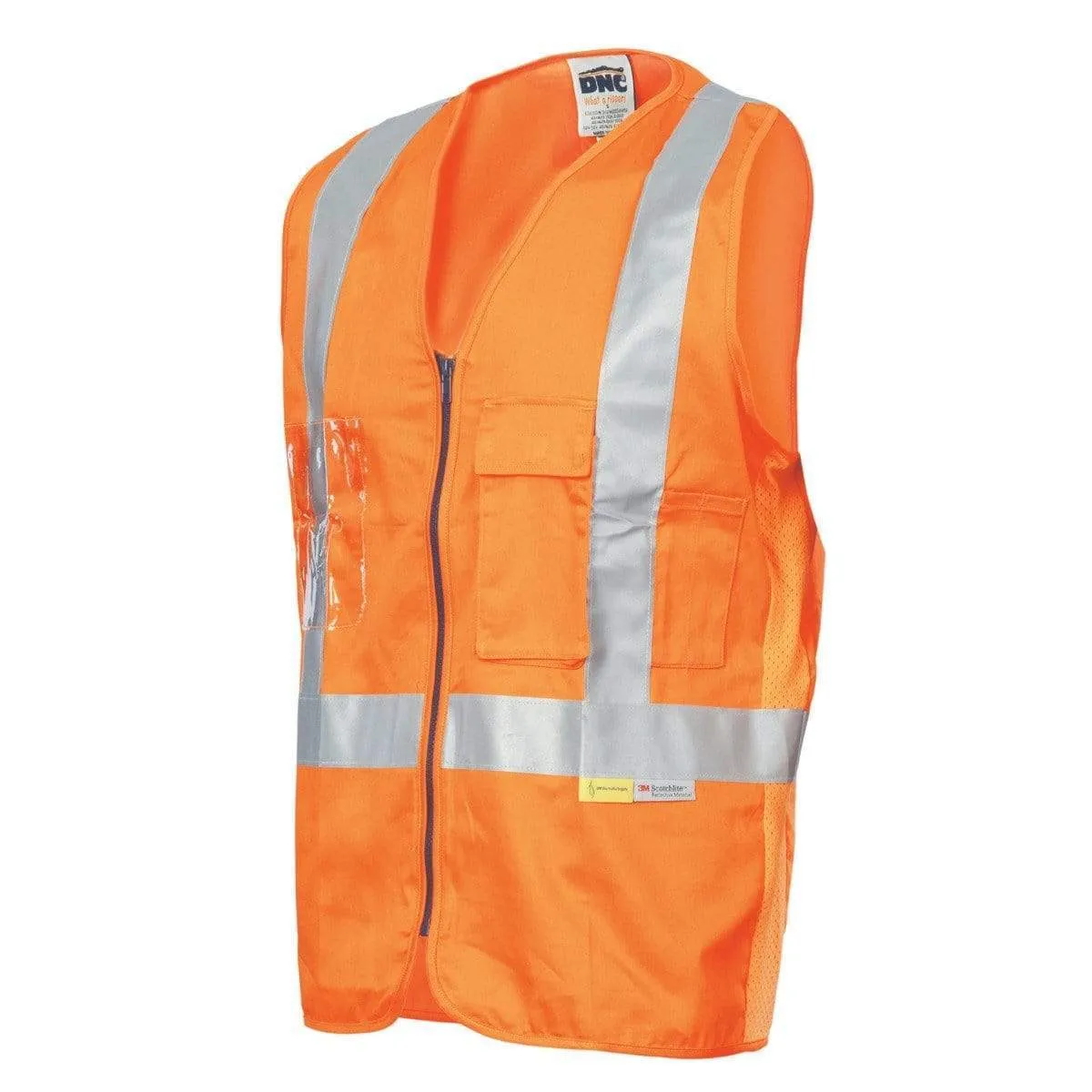 Dnc Workwear Day/night Cross Back Cotton Safety Vest - 3810