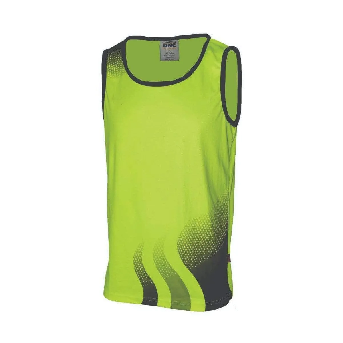 Dnc Workwear Wave Hi-vis Sublimated Singlet - 3561