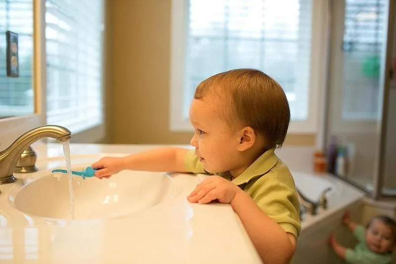 Dr. Brown's Infant-to-Toddler Elephant Toothbrush & Natural Toothpaste Set