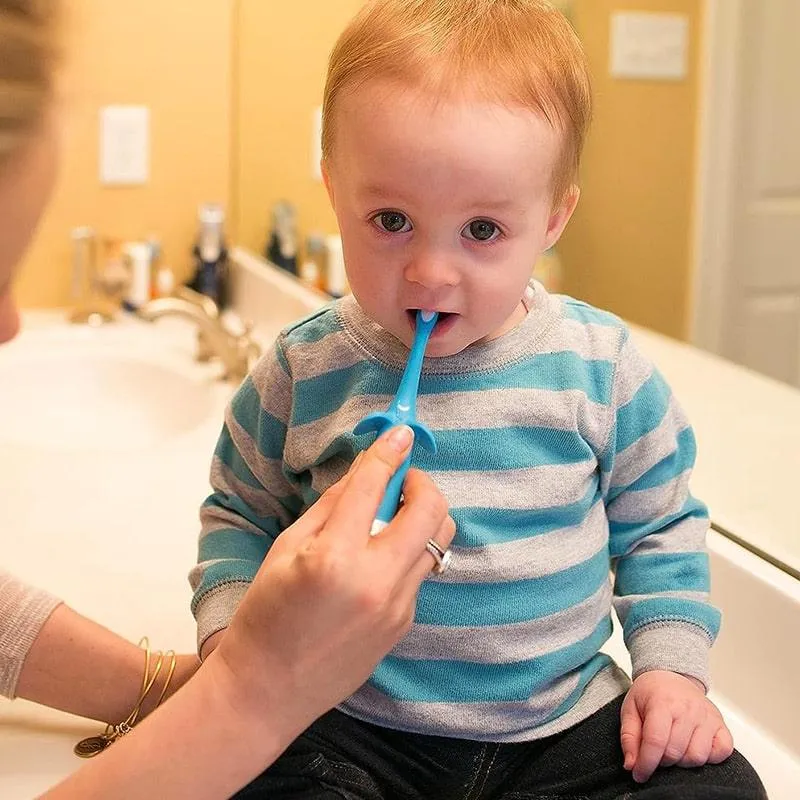 Dr. Brown's Infant-to-Toddler Elephant Toothbrush & Natural Toothpaste Set