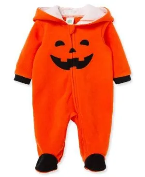 Fleece Footie | Pumpkin | Little Me