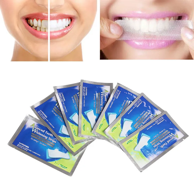 Genkent 7 Pouches Advanced Teeth Whitening Strips Gel Care Oral Hygiene Clareador Dental Bleaching Tooth Bleach Whiten Tools