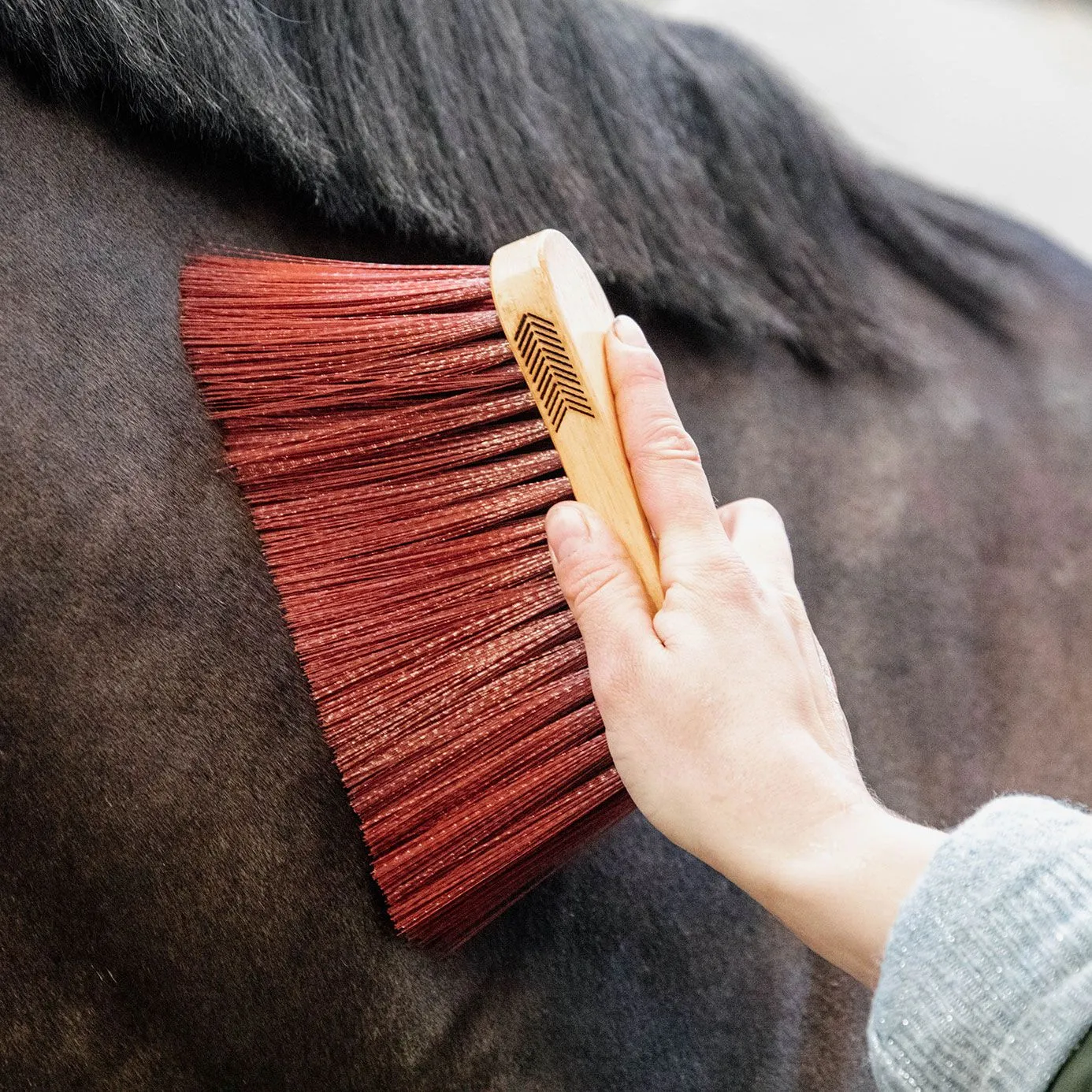 Grooming Deluxe Middle Brush Long - Brown