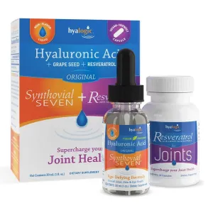 Hyalogic Synthovial Seven Hyaluronic Acid Liquid 30ml   Resveratrol With Grape Seed Extract Capsules 30's For Joint Health