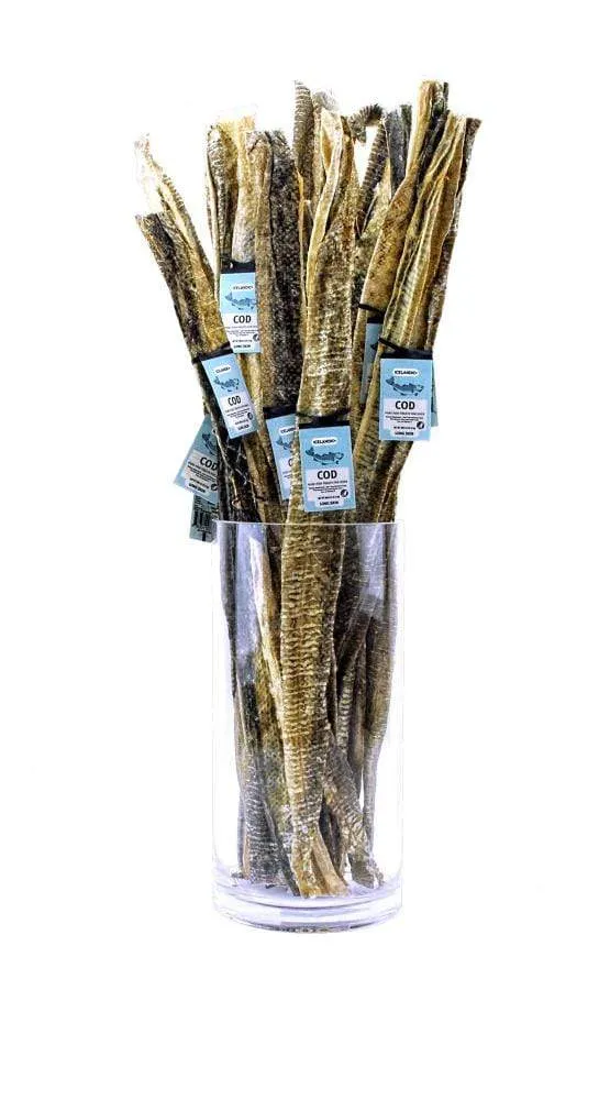 Icelandic  Cod Long Skin Sticks Fish Dog Treats