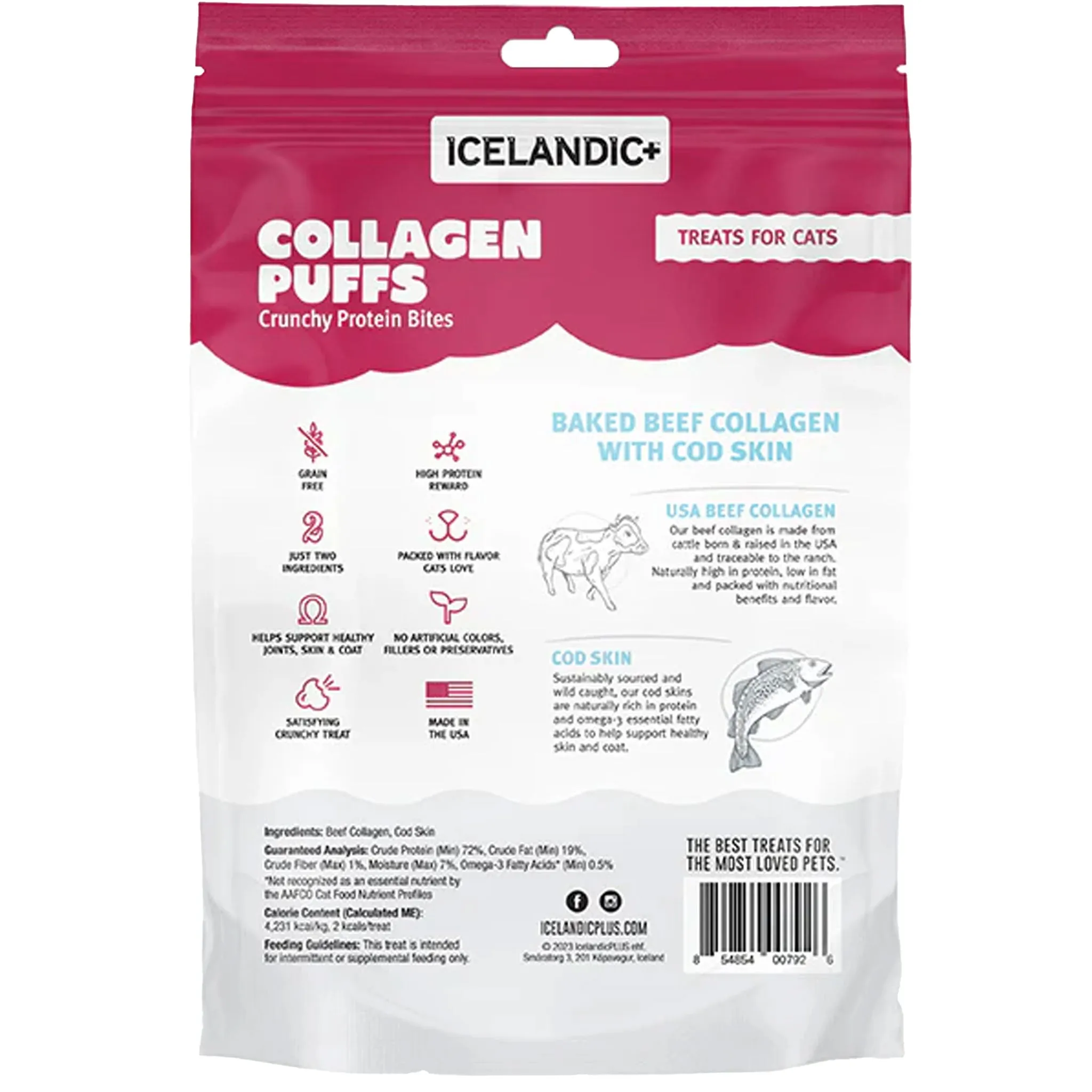 Icelandic  Collagen Puffs Cat Cod Skin 0.5 oz