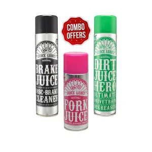 Juice Lubes Spray Combo-Brake Juice,Fork Juice, Dirt Juice Hero - Pack Of 3