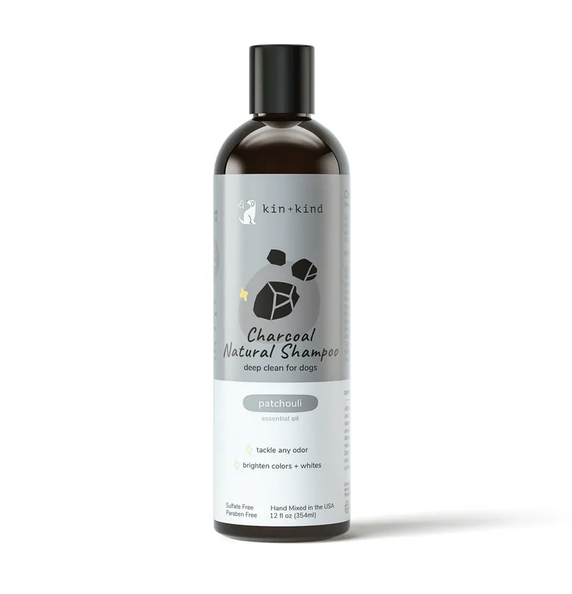 Kin   Kind Charcoal Deep Clean Patchouli Scented Shampoo 12 oz.