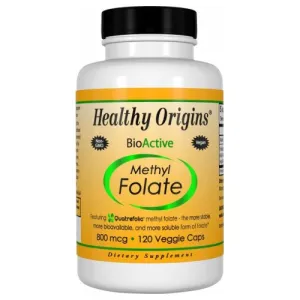 Methyl Folate 120 Veg Caps By Healthy Origins