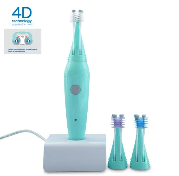 Mobilesteri 4D Double Helix Roll Brush Electric Toothbrush Set For Adult Or Teenagers