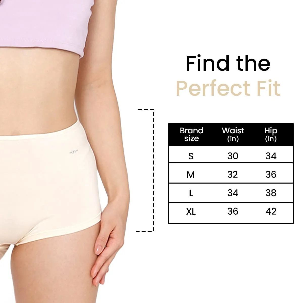 Mush Bamboo Boyshort Panties for Women | Ultra Soft Bamboo Underwear for Women | Breathable, Anti-Odor, Seamless Pack of 3 (M, Black Peach and Beige)