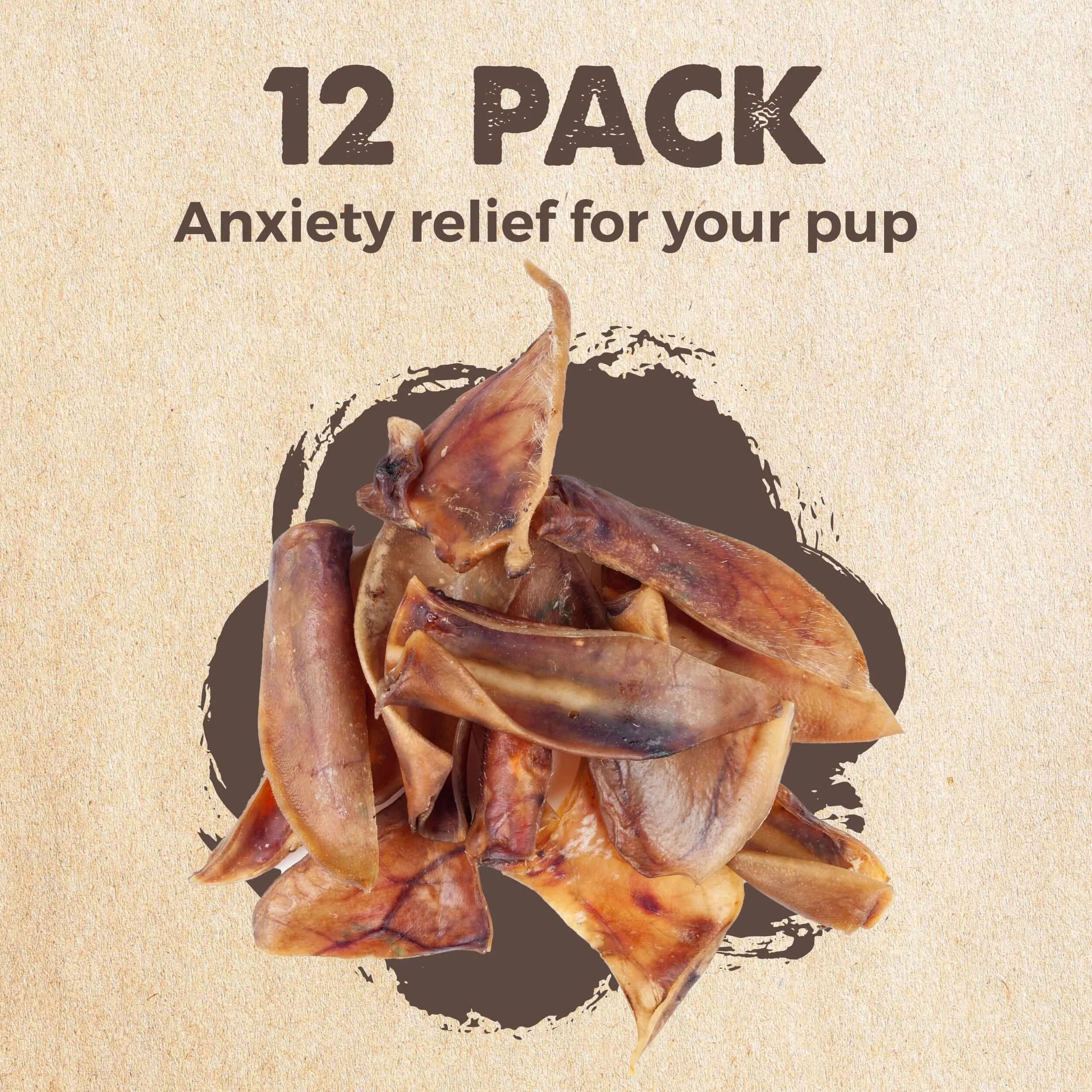 Natural Pig Ear Dog Chews: Wholesome Treats for Happy Pups (12pk)