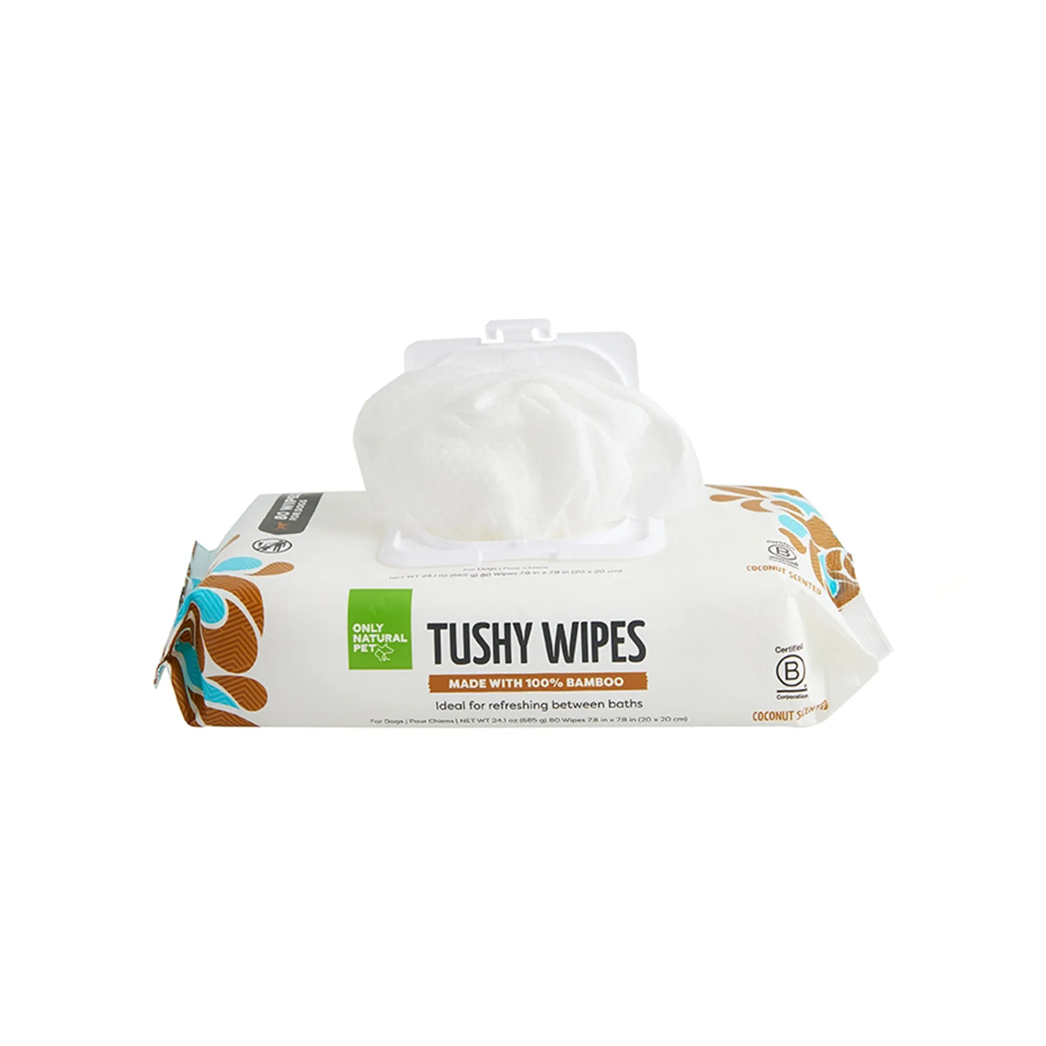 Only Natural Pet Bamboo Tushy Wipes for Dogs