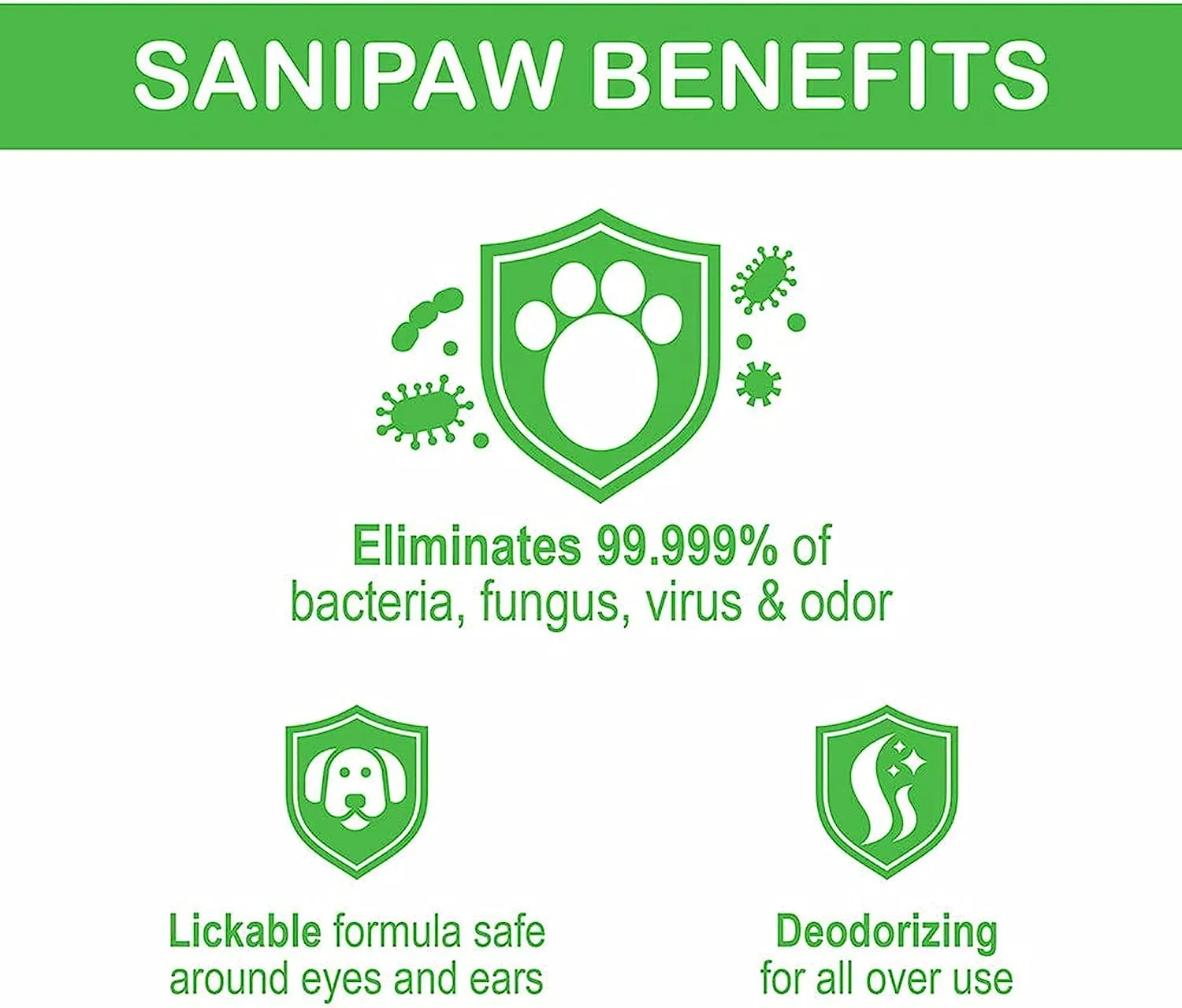 PAWZ - SANIPAW and Odor Eliminating Paw Wipes (60 Wipes)