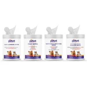 Petvit Combo Wipes for Dogs and Cats (Eye Nose & Paw Grooming Ear)