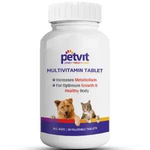 Petvit Multivitamin & Multimineral Tablets for Dogs and Cats