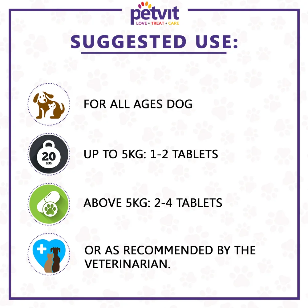 Petvit Multivitamin & Multimineral Tablets for Dogs and Cats