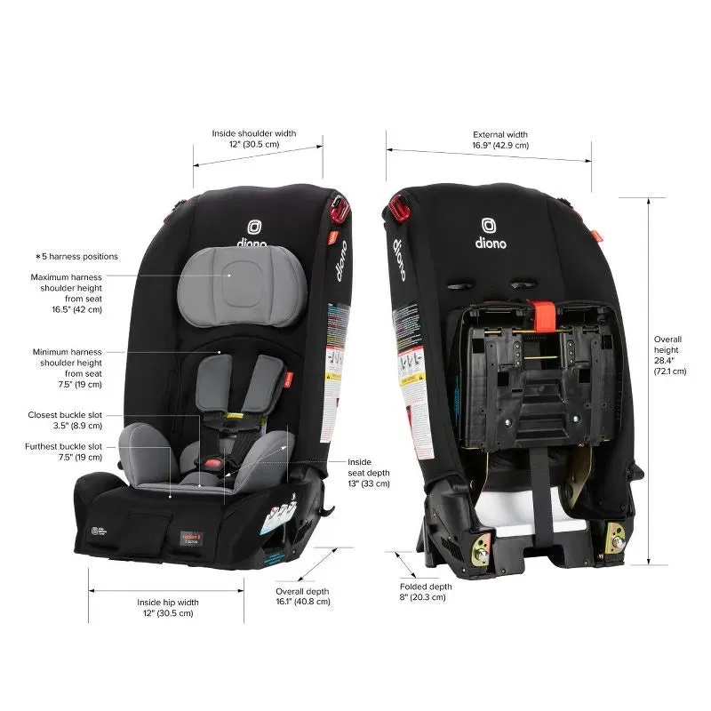 Radian 3R All-in-One Convertible Car Seat - Black Storm