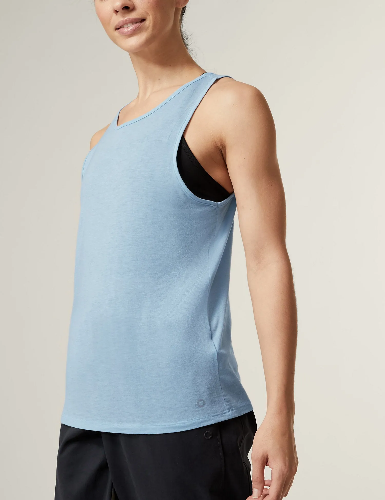 Scoop Neck Vest Top with Merino Wool