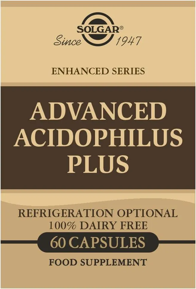 Solgar Advanced Acidophilus Plus 60 Vegetable Capsules