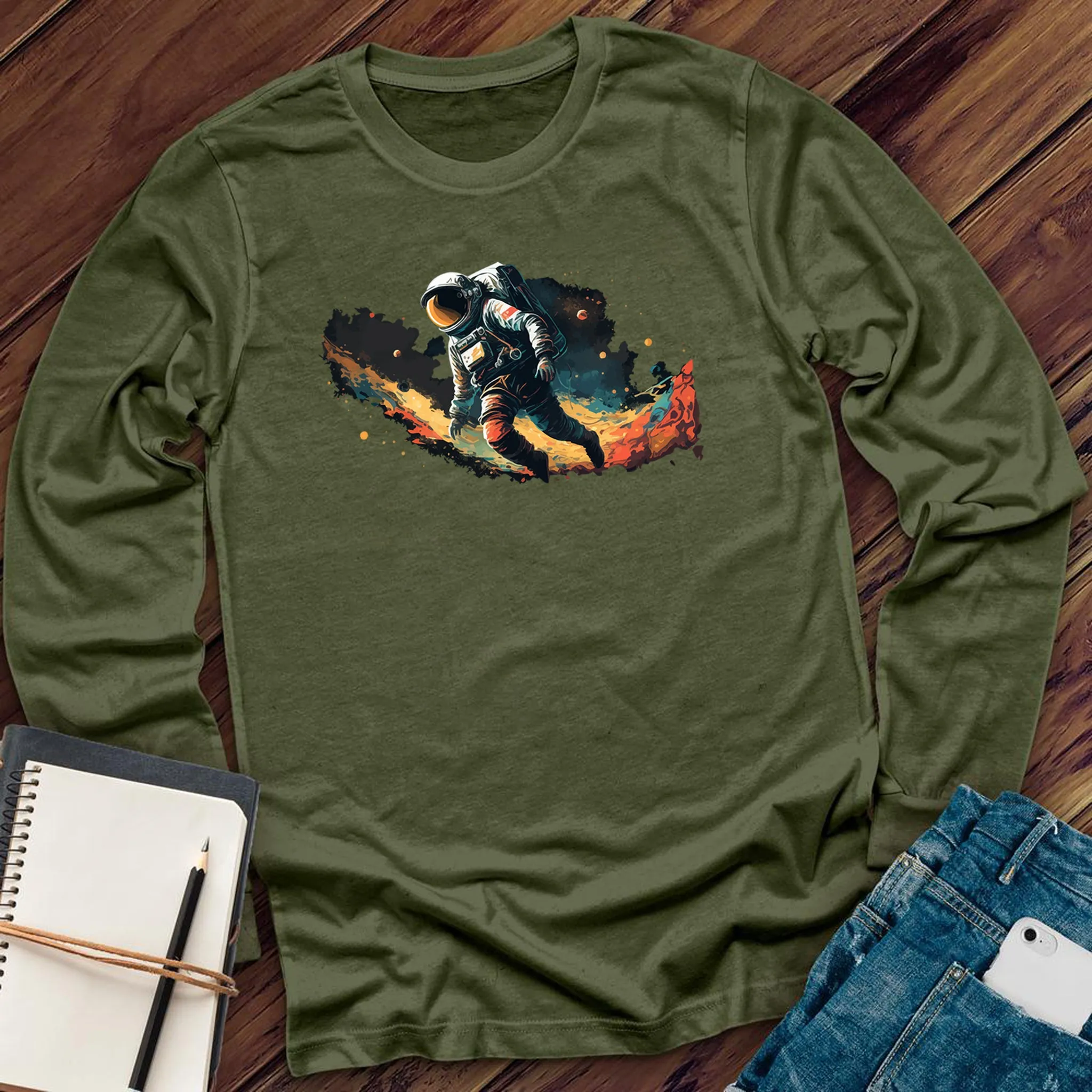 Space Walking Astronaut Long Sleeve