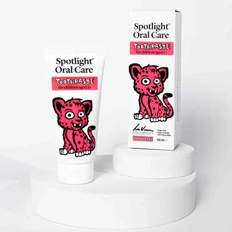 Strawberry Cheetah Kids Toothpaste by Spotlight Oral Care