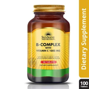 Sunshine Nutrition B Complex With Vitamin C 1000 mg Tablet 100's