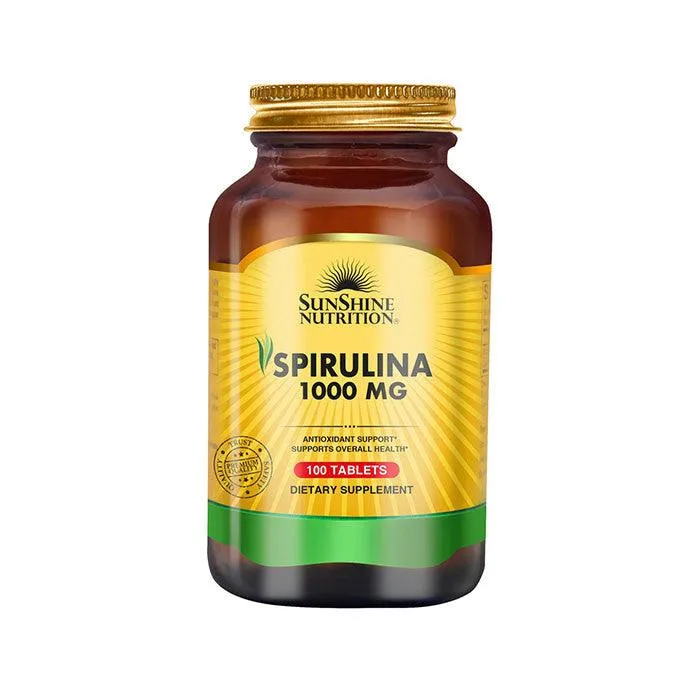 Sunshine Nutrition Spirulina 1000 Mg 100 Tabs