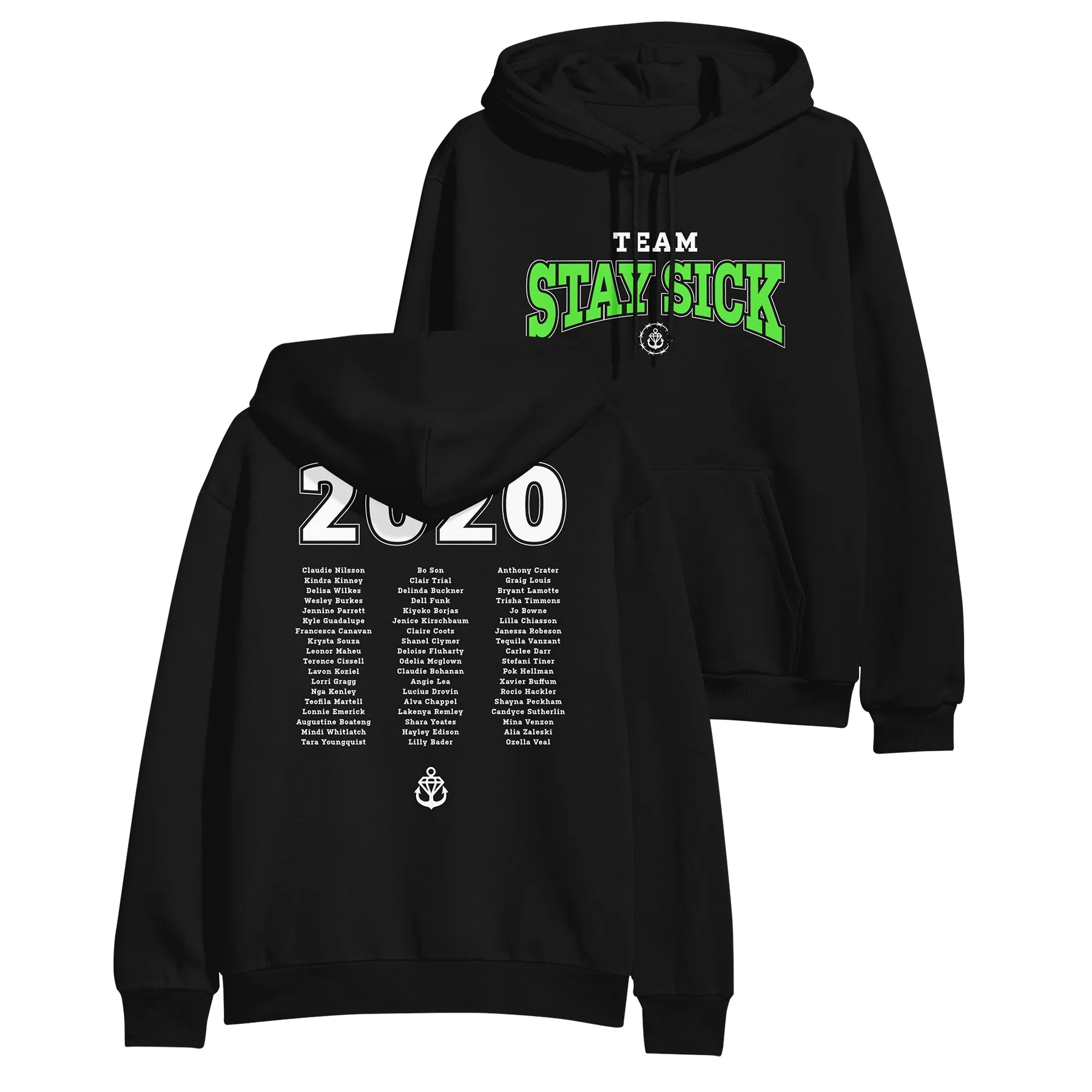 Team Stay Sick Black Pullover Sweatshirt