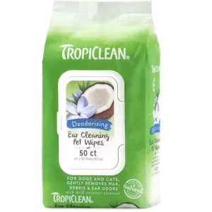 Tropiclean Ear Cleaning Pet Wipes 50ct