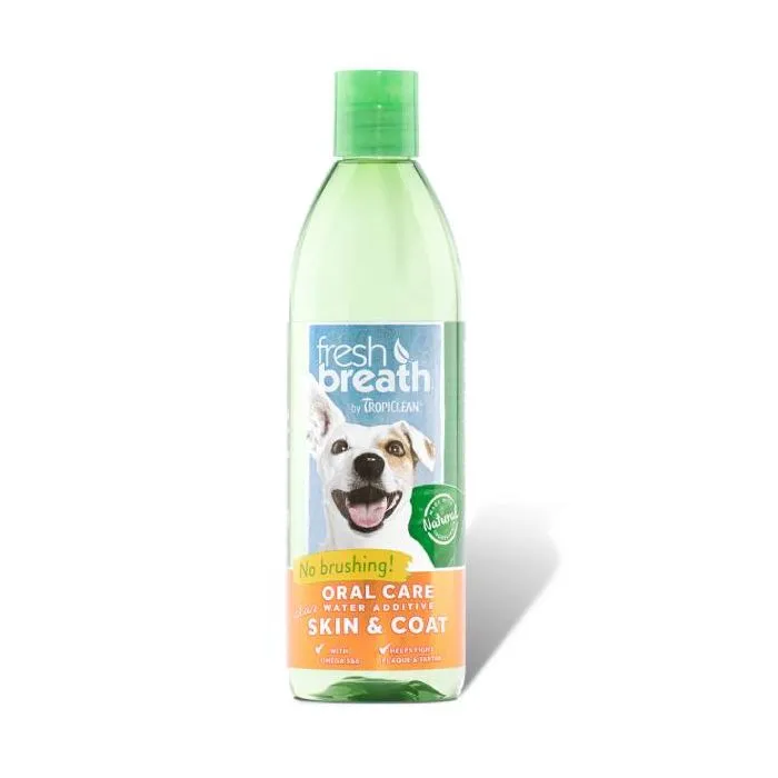 TropiClean Fresh Breath Oral Care   Skin & Coat Water Additive 473ml