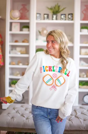 White Pickleball Sweatshirt